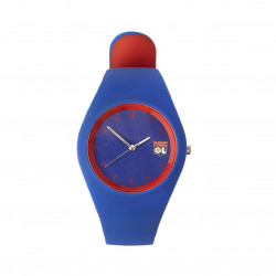 Adult mixed marine / red silicone watch