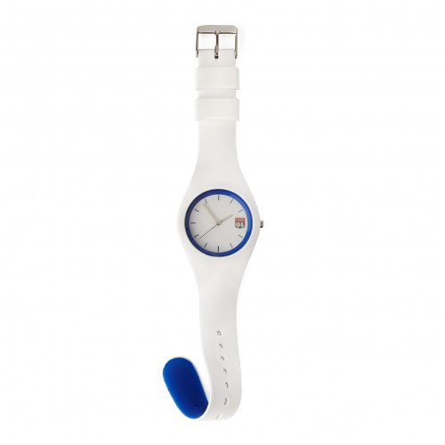 Montre Adulte Mixte Silicone Blanche et Bleu - Taille - Unique