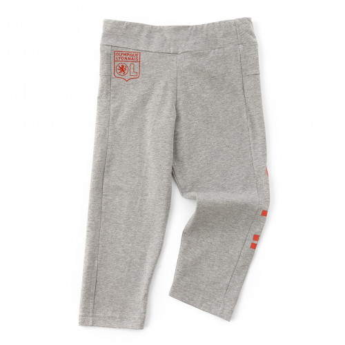 Pantalon 3/4 Fille adidas Essentials Linear Gris Olympique Lyonnais - Taille - 5-6A