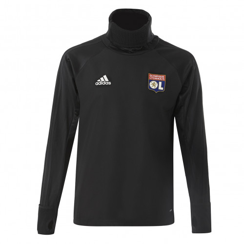 Sweat hiver entrainement OL Adulte Noir 2018-19 - Taille - 2XL
