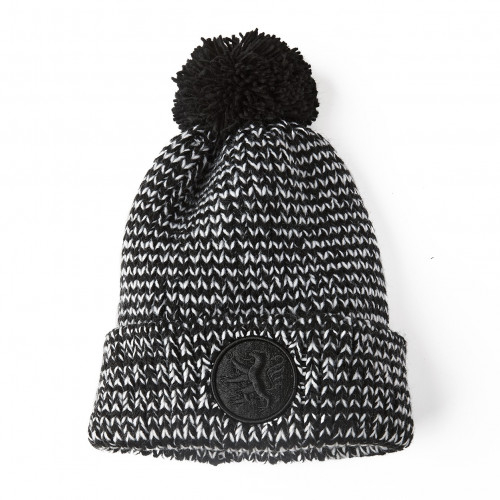Bonnet maille chiné gris noir OL