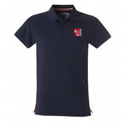 OL navy blue polo shirt with vintage logo