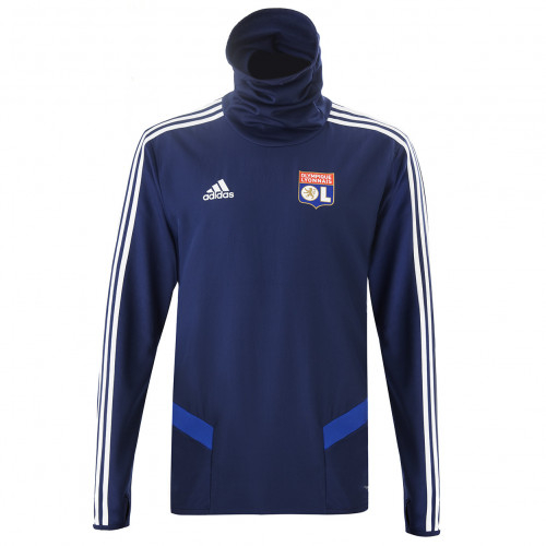 Sweat d'entrainement hiver Bleu marine OL adidas 19/20 - Taille - 2XL