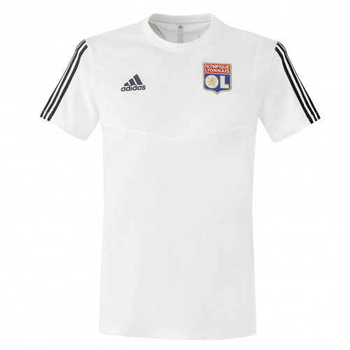 T-shirt de sortie adulte blanc staff OL adidas 19-20 - Taille - 2XL