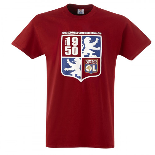 T-shirt Nous sommes l'Olympique Lyonnais Adulte Rouge - Taille - S