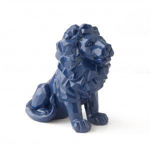 Statuette Lion Bleu 16 cm