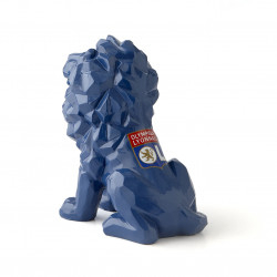 Blue Lion Statue 16CM