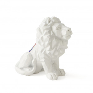 White Statue Lion 16CM