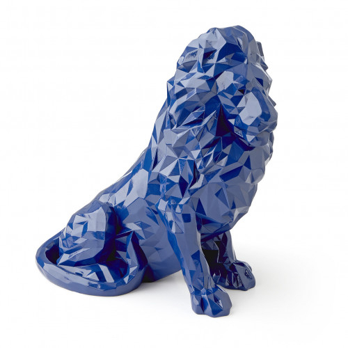 Statue Lion bleu 30CM - Taille - Unique