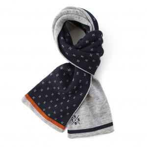 Navy blue / grey 1950's scarf
