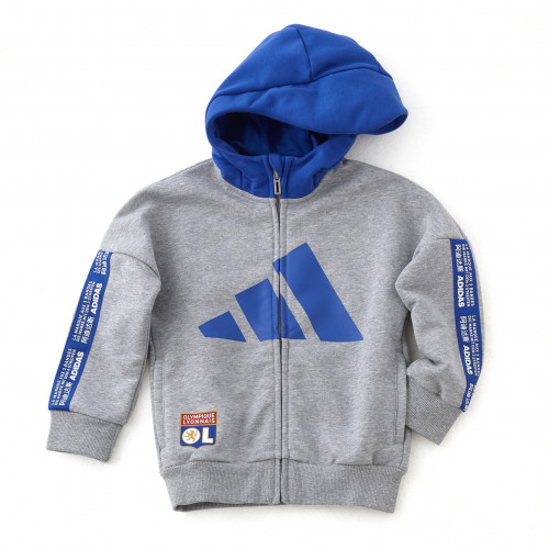 Veste à capuche grise et bleue adidas junior - Taille - 9-10A