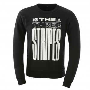 Sweat Noir 3 Stripes Adidas Mixte