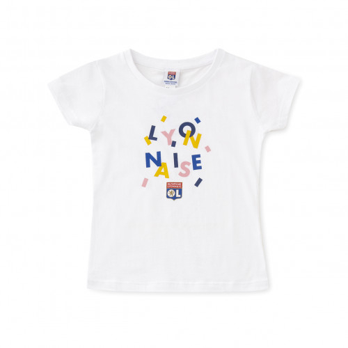 T-shirt blanc fillette lyonnaise - Taille - 9-11A
