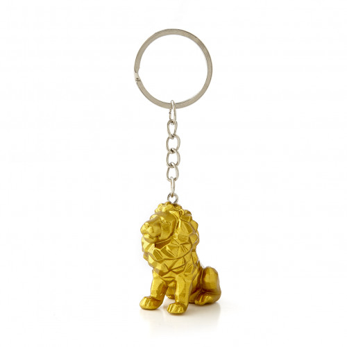 Porte-clés lion or - Taille - Unique