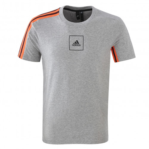 T-shirt gris 3 stripes homme adidas - Taille - XL