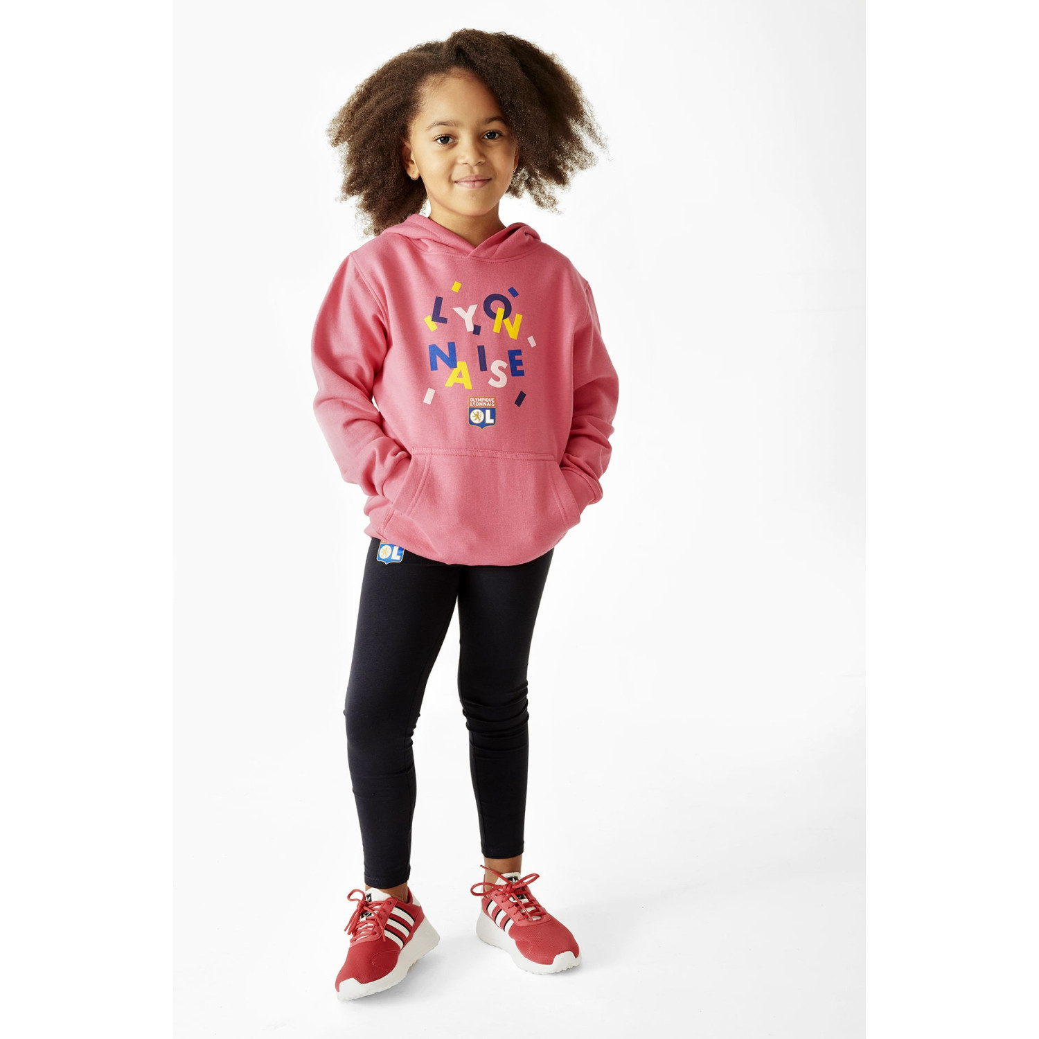 Navy blue leggings girl from Lyon