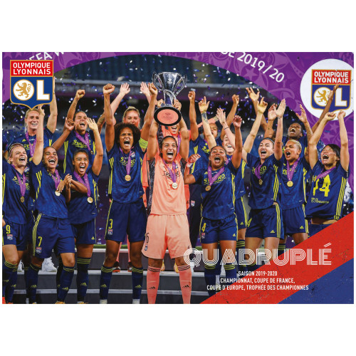 Poster OL équipe féminine quadruplé 19/20