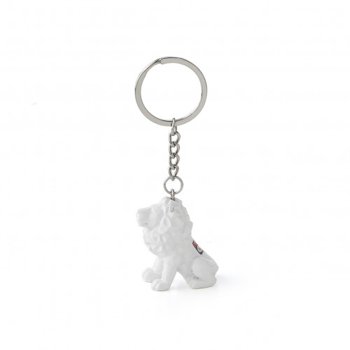 Porte-clés lion blanc