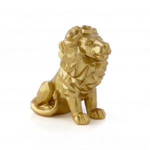 Statuette Lion Or 16 cm