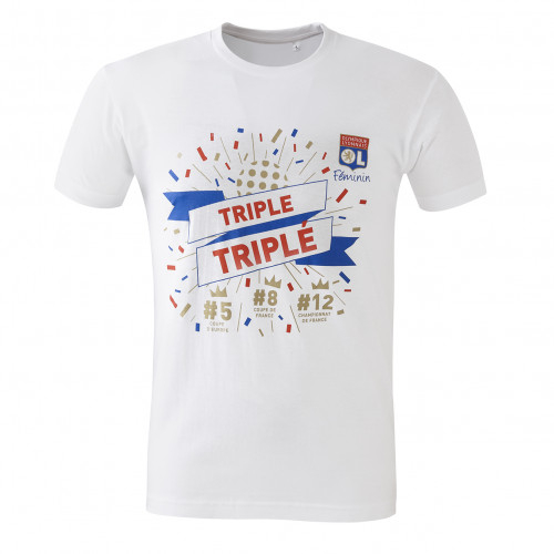 T-Shirt Homme triple triplé OL Féminin 2017-18 - Taille - XL