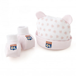 Baby Girl Slippers and Beanie Kit