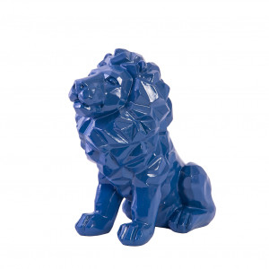 Statue Lion Bleu 30 cm