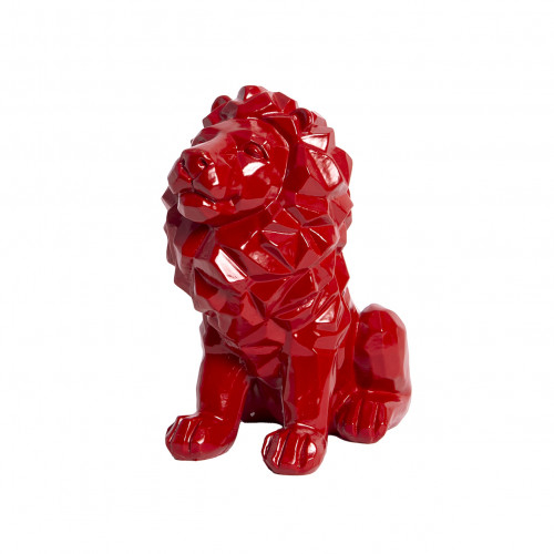 Statuette Lion Rouge 30 cm - Taille - Unique