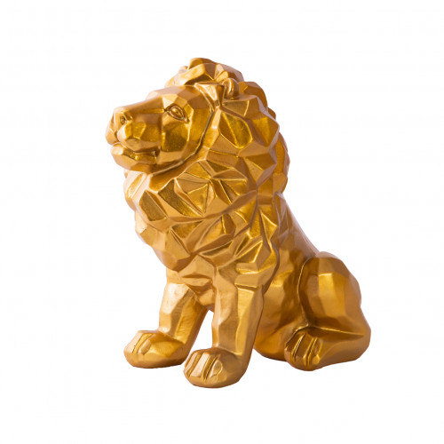 Statuette Lion Or 30 cm