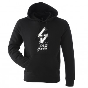 Adult's LDLC ASVEL Black Hooded Sweatshirt