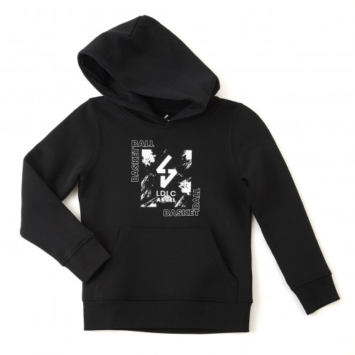 Sweatshirt à capuche LDLC ASVEL Noir Junior - Taille - 12-14A