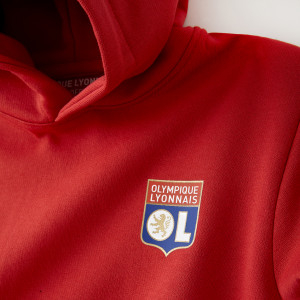 Sweatshirt à capuche OL Graph Rouge Junior - Olympique Lyonnais