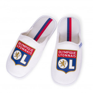 Olympique Lyonnais White Slippers