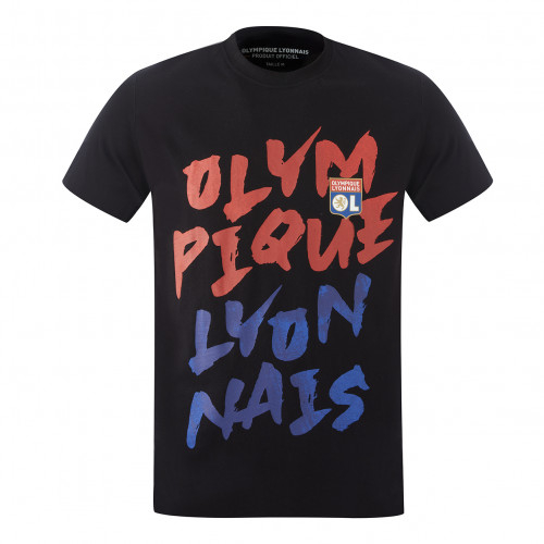 Adult's OL Graph Black T-shirt - Olympique Lyonnais