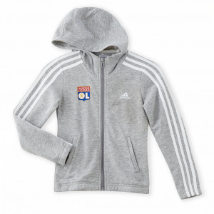 Girl's 3S Grey and White Hoodie