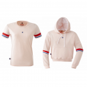 Women In Lyon pink t-shirt + sweatshirt set