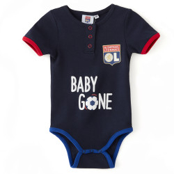Baby Gone Navy Blue Short Sleeve Bodysuit
