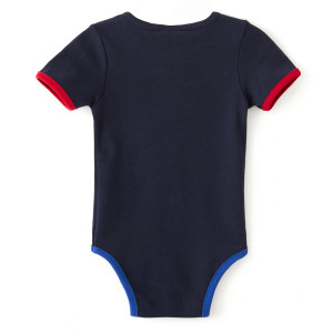 Baby Gone Navy Blue Short Sleeve Bodysuit