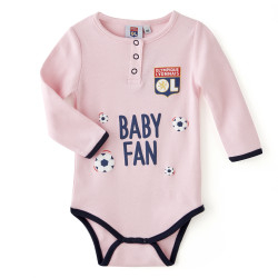 Baby Fan Pink Long Sleeve Bodysuit