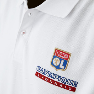 Polo Universal Blanc Mixte - Olympique Lyonnais