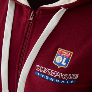 Veste à capuche Universal Rouge Femme - Olympique Lyonnais