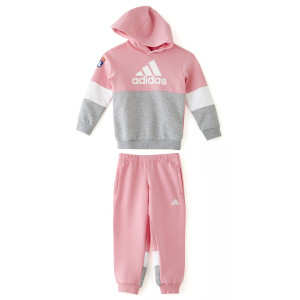 Junior's Pink and Grey CB FL Tracksuit Set