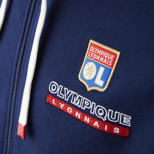 Veste à capuche Universal Bleue Marine Mixte - Olympique Lyonnais