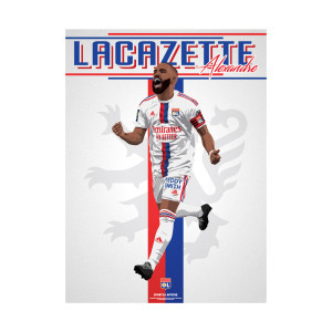 22-23 season Lacazette 30 x 40 cm Sign Poster