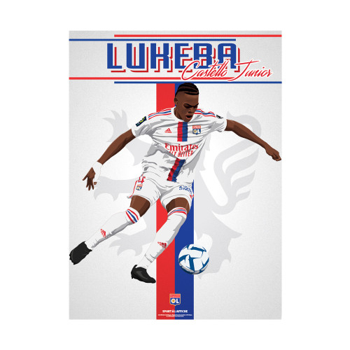 22-23 season Lukeba 30 x 40 cm Sign Poster - Olympique Lyonnais