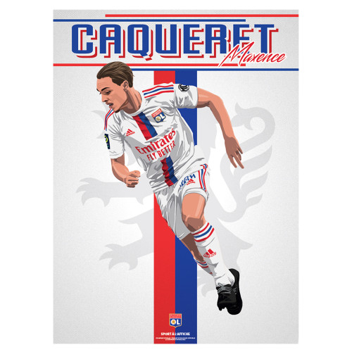 22-23 season Caqueret 40 x 60 cm Sign Poster - Olympique Lyonnais