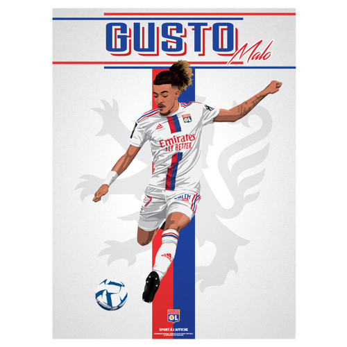 22-23 season Gusto 40 x 60 cm Sign Poster - Olympique Lyonnais