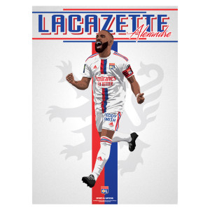 22-23 season Lacazette 40 x 60 cm Sign Poster
