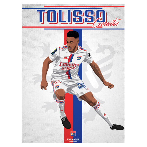 Affiche Tolisso 40 x 60 cm saison 22-23 - Olympique Lyonnais