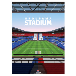 Groupama Stadium 40 x 60 cm Sign Poster