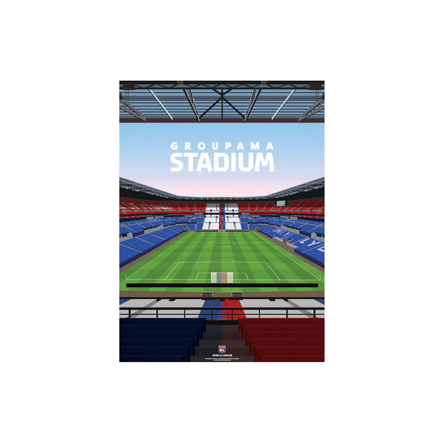 Poster Olympique Lyonnais – Vintage – Fabriqué En France